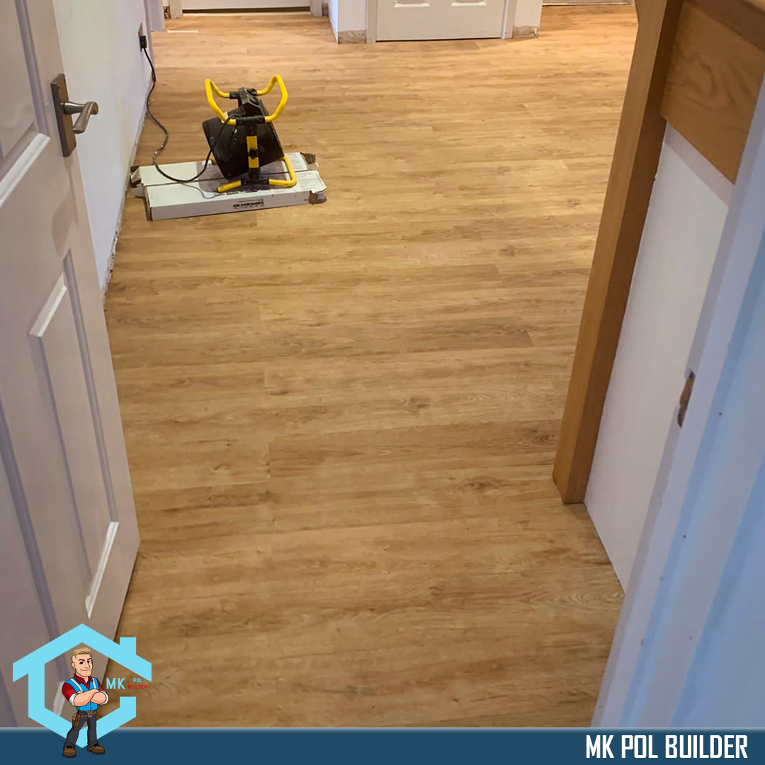 Glued-down panel flooring installation in Buckinghamshire